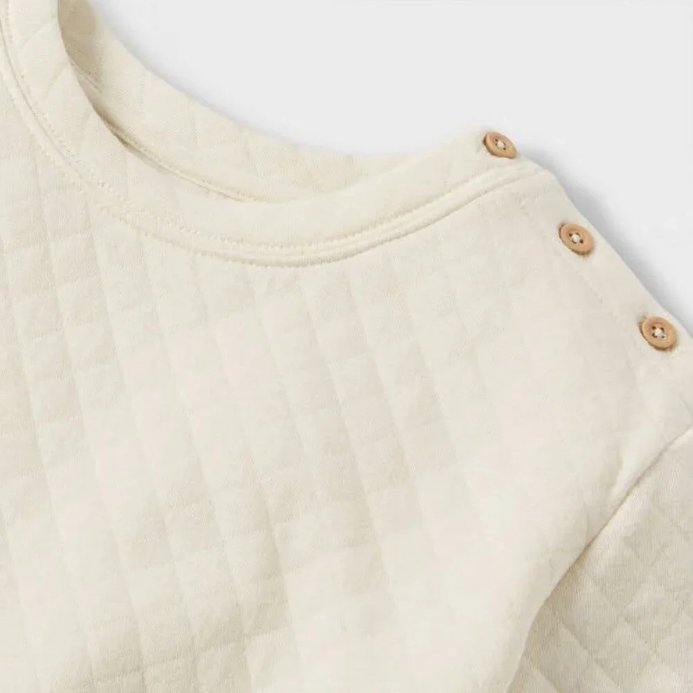 Grayson Collective - Toddler Quilted Sweatshirt - Off- White 4T UNISEX